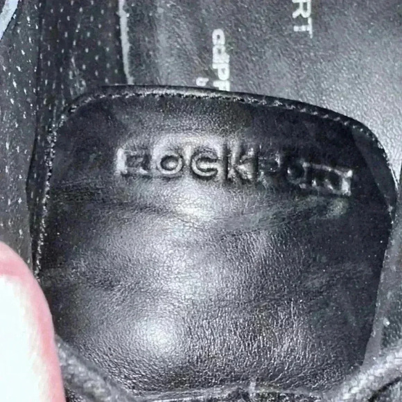 Rockport Adiprene By Adidas Mens Oxford Shoes Black Leather Wingtip Men’s 9.5 - Picture 6 of 15